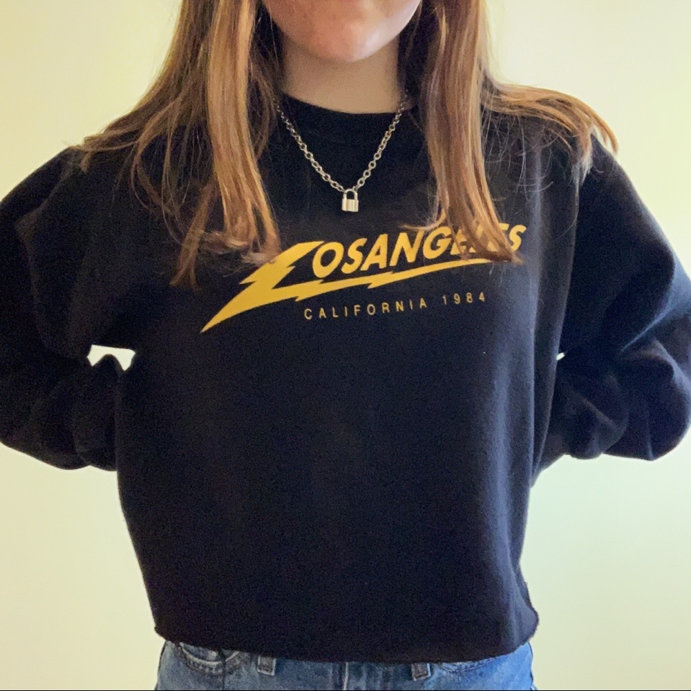 Brandy Melville “Los Angeles” cropped sweatshirt